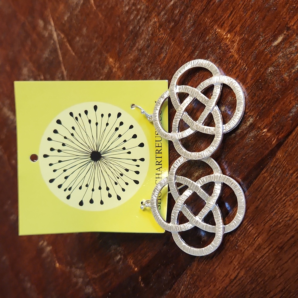 Boutique silver love knot earrings